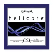 D'Addario Helicore Violin Single Aluminum Wound E String, 4/4 Scale, Light Tensi