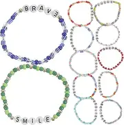 OATIPHO Unique Glow Dark Number Beads Bracelet for Girls Fashion Beaded Bracelet Charms