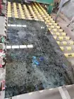 Labradorite Stone Dining Table Slab, Countertop Marble Gemstone Table Top Decor