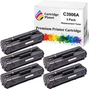 5 Pack Compatible Toner Cartridge Replacement for HP C3906A 06A (2,500 Pages) for HP Laserjet 3100 3100se 3100xi 3150 AiO 3150se AiO 3150xi AiO 5L 5L FS 5L Xtra 6L 6L Pro 6L se 6L xi