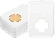 uxcell 25mm Coin Slab Display Holder, 5Pcs Clear Coin Case Storage Plastic Four-Point Box for Coin Collectors Collection Protection Organize