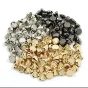 Silver Spike Studs, Craft Studs, Costume Sew On Studs, Flat Back Beads 100