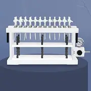 24 Position Solid Phase Extraction Device, Sample Pretreatment Analysis Apparatus with Independent Channel and Pressure Gauge, Adjustable Test Tube Height, Safe No Cross Contamination, for Lab