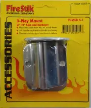 Firestik K-6 CB Radio Antenna 3-Way Mirror Mount Bracket - No Stud