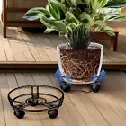 Metal Plants Holder with Wheel Planter Pot Stand Plant Stands Garden