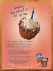 1996 Rice/Cocoa Krispies Birthday Cups Print Ad/Poster 90s Kids Snack Food Art