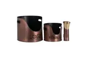 Hill Interiors Three Piece Fire Wood Bucket Set (Copper) (One Size)