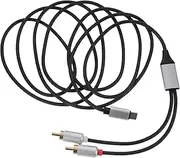 LIGIGWASH 2M USB C to Dual RCA Audio Adapter Cable Stereo Audio Conversion Cable for Amplifier and Home Theatre Systems Durable Lightweight with Sound Output