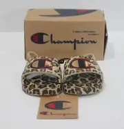 CHAMPION Black Leopard Print Slide Sandals Size 4 Kids' Toddlers CPS10480T