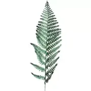 Artificial Glittered Fern Leaf Stem, Teal, 24-inch