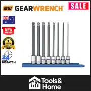 GearWrench 8 Piece 3/8" Drive Long Ball End Hex Bit Metric Socket Set 80573