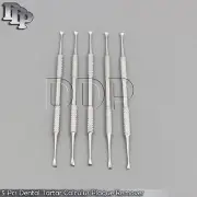 5 Pcs Dental Tartar Calculus Plaque Remover Scraper Veterinary Tooth Scraper Kit