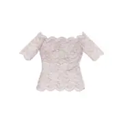 [RABANNE] RABANNE Lurex lace top Woman 38 38 Pink