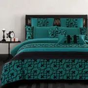 Luxton Pintuck Teal Green Quilt Cover Set /optionals ( Queen / King / Super King /Options)
