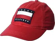 [Tommy Hilfiger] Men's Hat Red One US Baseball Cap Tony Logo Accessory