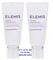 2 PC ELEMIS PAPAYA ENZYME PEEL Cream Exfoliator 2@1.6 oz Sealed Tubes