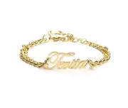 Custom Name Anklet Women Jewelry Stainless Steel 5mm Cuban Chain Gold Silver