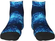 [JBYJBX] Blue Musical Notes Print Adult Socks Womens Mens Workout Thermal Cozy All-Season Gift Holiday Articles Use