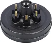 Brilluxa Trailer Brake Drum, 12 Inch Brake Hub Assembly, Compatible with 5200-6000 Lbs Trailer Axles, 6 on 5.5in Brake Drum, Heavy Duty Trailer Wheel Hub Replacement (シングルブレーキドラム)