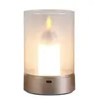 3X(USB Candle Light Rechargeable Flameless Electric LED Candle Dancing1440