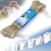 20m/66ft Washing Line Rope Strong Steel Core Laundry Clothes Lines - Rot, Mould & Weather Resistant Thick Strong Plastic PVC Heavy-Duty Outdoor & Indoor Clothesline Cover Garden