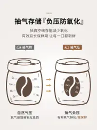 在飛比找松果購物優惠-日式風格玻璃密封罐 咖啡豆茶葉收納儲物罐真空咖啡粉密封罐 (