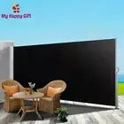 Instahut Side Awning Outdoor Blinds Retractable Privacy Screen 2X3M Black 2pcs