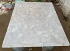 36"x48"Collectible White Quartz Dining Table Crystal Stone Console Bar Furniture