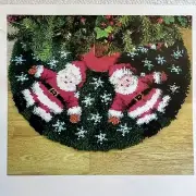 Herrschners® Santa Clause Tree Skirt Latch Hook Kit Complete Yarn Tool Canvas