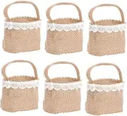 WHAMVOX 6pcs Miniature Handheld Basket Premium Easter Egg Storage Baskets for Wedding Flower Home Decor Party Favors Convenient Carrying