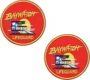 2 Pcs Embroidered Patch, Baywatch Lifeguard Sew on/Iron on Embroidery Patches for Jeans, Shirts, Hoodies, Blouses, Bags, caps, Backpacks.