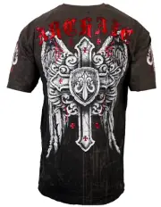 Archaic Affliction Men's T-Shirt PHENOMENON Biker Tattoo Cross