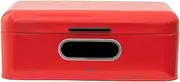Avanti 13324 Retro Bread Bin with Window, Large, Red