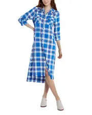 Billy T Festival Plaid Shirt Dress