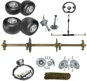 810mm Rear Axle full kit + Front Steering + 5" Wheels Tyre for Go karting ATV