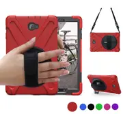 MCC Heavy Duty Strap Samsung Galaxy Tab A 10.1" T580 T585 Kids Case Cover [Red]