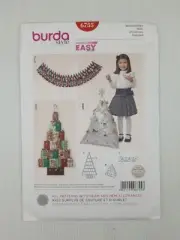 Burda Sewing Pattern 6755 Christmas Decorations Craft Pattern Size 3 styles NEW