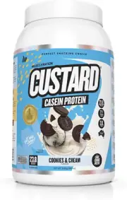 Muscle Nation Cookies & Cream Custard Casein Protein Powder 1 Kg (25 Serves)