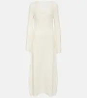 [Chloe] Chloé Cable-knit wool and cashmere midi dress AU 10 neutrals