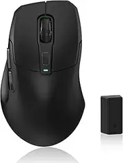 KYSONA Wireless Gaming Mouse, 26000 DPI, 8K Polling Rate, Tri-Mode 2.4GHz/USB-C/Bluetooth Ergonomic Mouse with Web-Driven, Ice-Cooling Coating, Rechargeable Gaming Mice for Laptop/PC/Mac/Xbox, Black