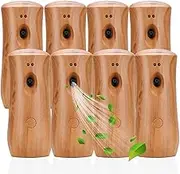 Automatic Air Freshener Spray Dispenser (8-Pack), Free Standing or Wall Mounted Adjustable Aromatherapy Machines for Home, Indoor, Bathrooms, Offices, Hotels and Commercial Places (Wood, 001)