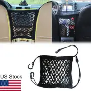 Nylon Black Mesh Cargo Net Car Seat Truck Storage Luggage Organizer Holder Hooks