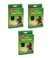 COGHLANS MOSQUITO HEAD NET 3-PACK #8941 MESH INSECT HEADNET MOZZIE BUG NET