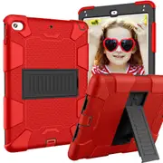 Silicone+PC Case 3-Layer Anti-fall Protective Cover Tablet Stand For iPad Mini 4 5-3red black
