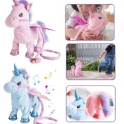Magical Walking Unicorn Toys Singing Songs Children Christmas Unicorn Plush Toys