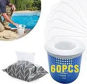 MPINOI 60PCS Pool Skimmer Filter Socks for Above Ground and Inground Pool Skimmer Basket, Pool nets for Cleaning, Ultra Fine Mesh Screen Socks for Pool Skimmer Basket with a Bag for Storage