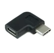 USB 3.2 Gen 1 Type-C Male to Female Angle 90 degree Adapter Black