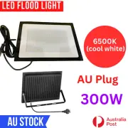300W Flood Light AU Plug LED Security Lamp Garden IP66 240V Cool White melb