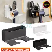 Wall Mount Hair Dryer Holder Bathroom Storage Shelf Hair Brush Storage Bracket
