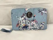 VERA BRADLEY RFID Ultralight Turnlock Wallet CHERRY BLOSSOMS #29387-12659 NWT